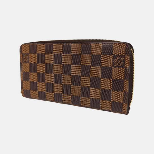 ZIPPY Damier Ebene Coated Canvas Brown Wallet