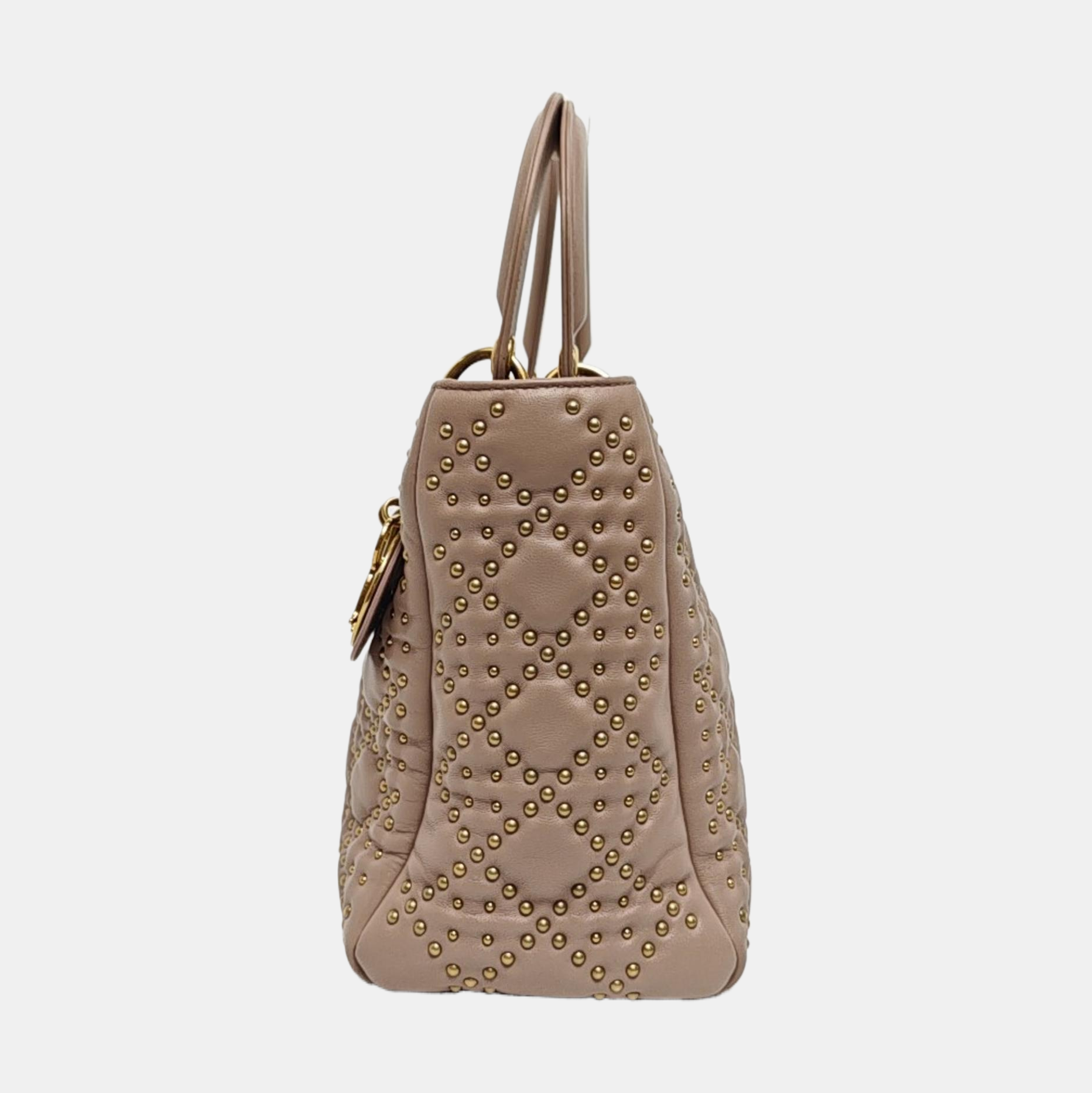 Lady Dior Medium Cannage Lambskin Beige