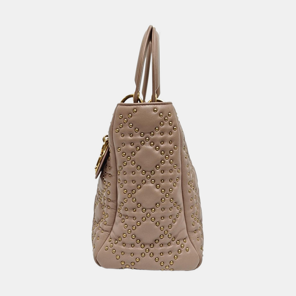 Lady Dior Medium Cannage Lambskin Beige