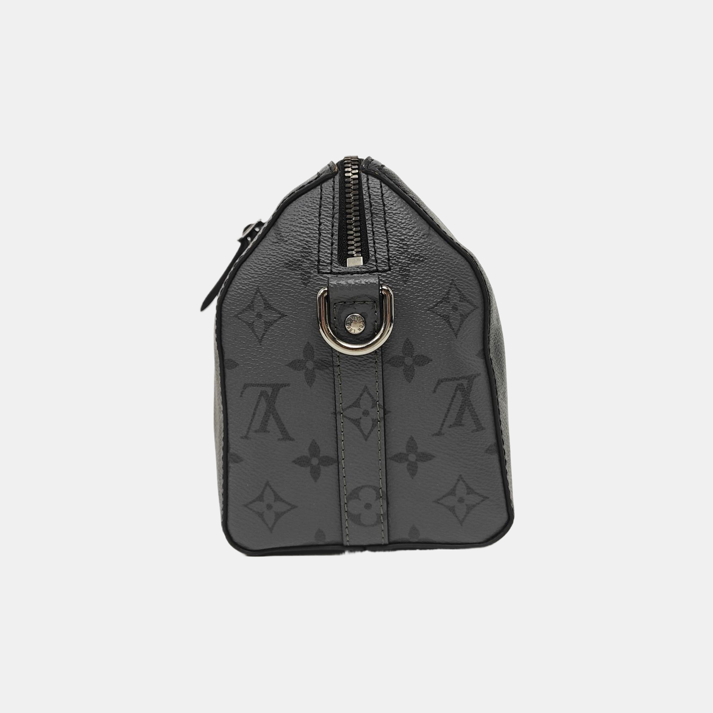 KEEPALL Monogram Coated Canvas Black