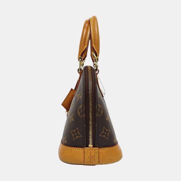 ALMA BB Monogram Coated Canvas Brown