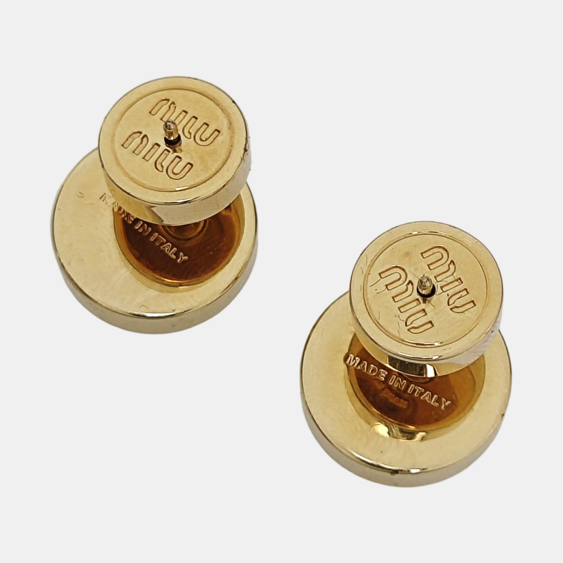 Metal Black Stud Earrings