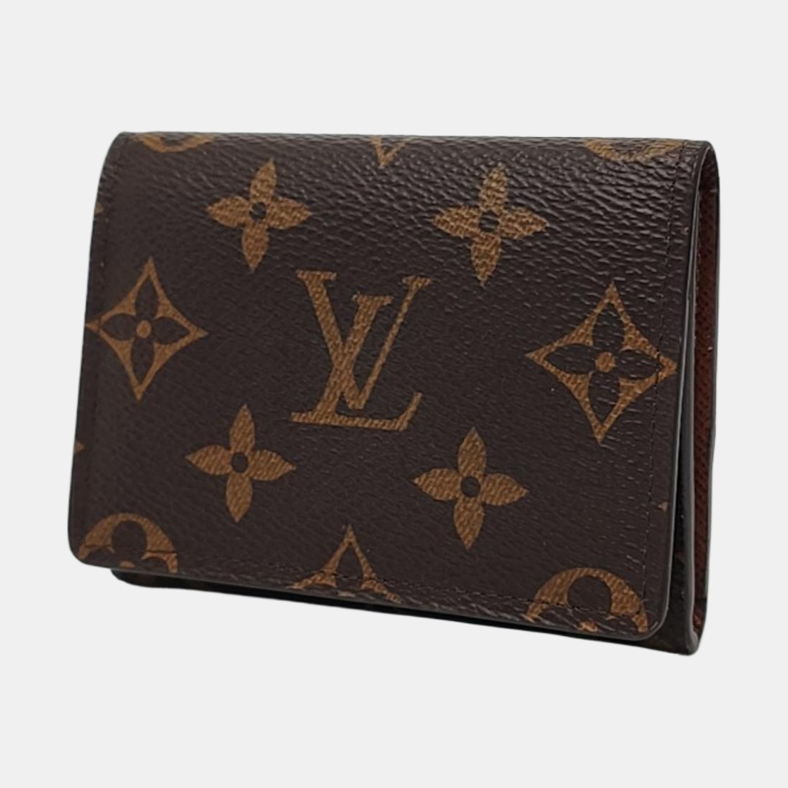 ENVELOPPE Monogram Coated Canvas Brown Card Holder