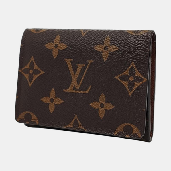 ENVELOPPE Monogram Coated Canvas Brown Card Holder