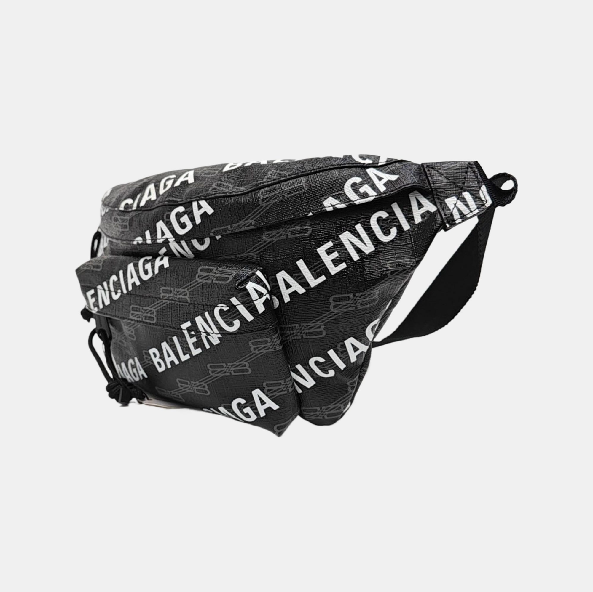 Coated Canvas Belt Bag Medium Black