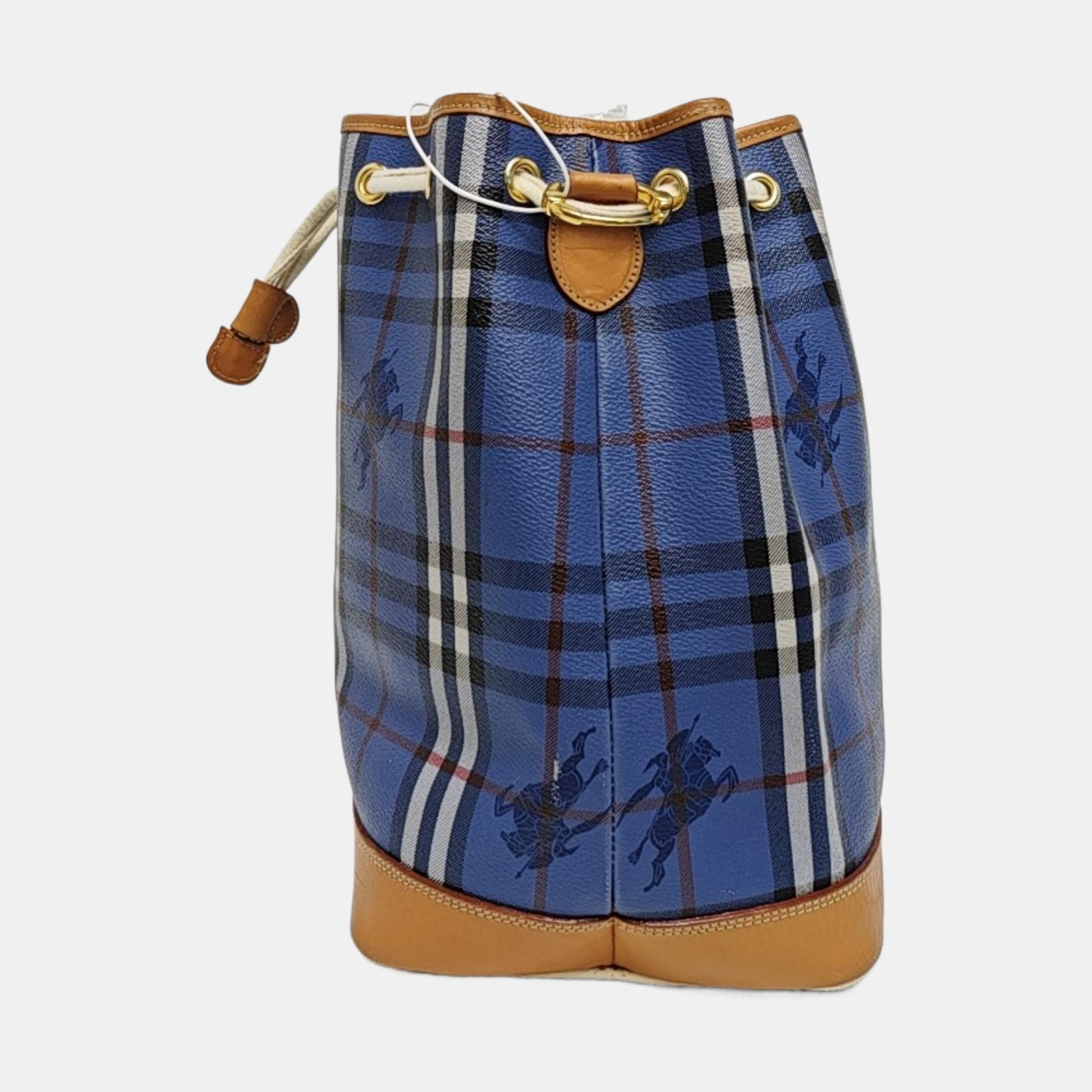 Coated Canvas Shoulder Bag Blue