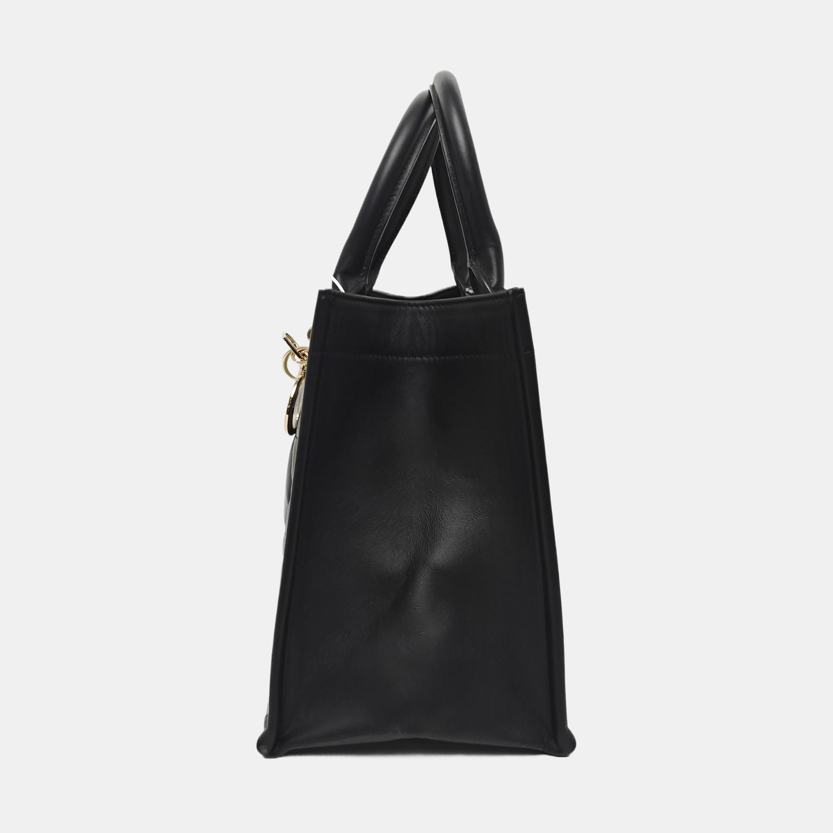 Book Tote Small Cannage Lambskin Black