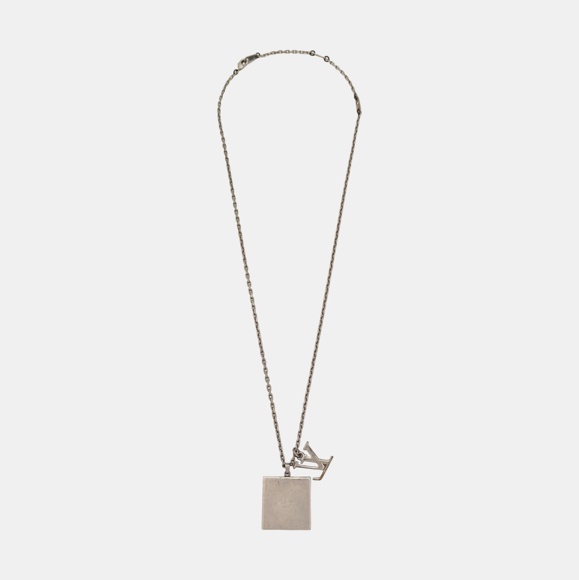 DANDY LV PLATE Metal Silver Necklace