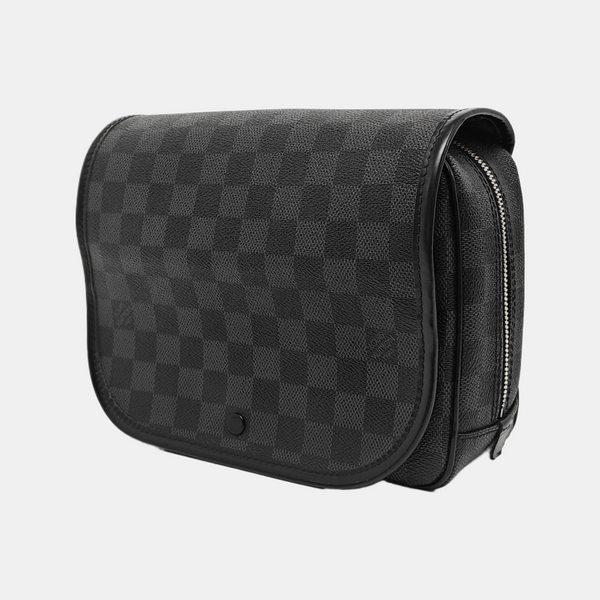TOILETRY Damier Graphite Coated Canvas Gray
