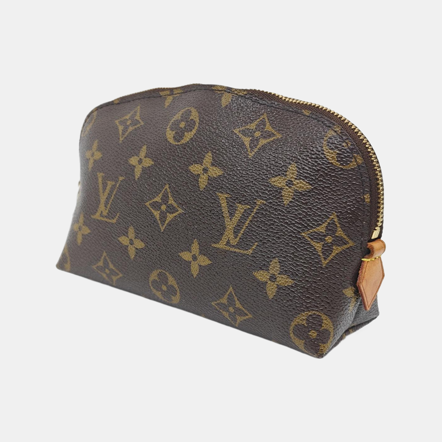 COSMETIC PM Monogram Coated Canvas Brown