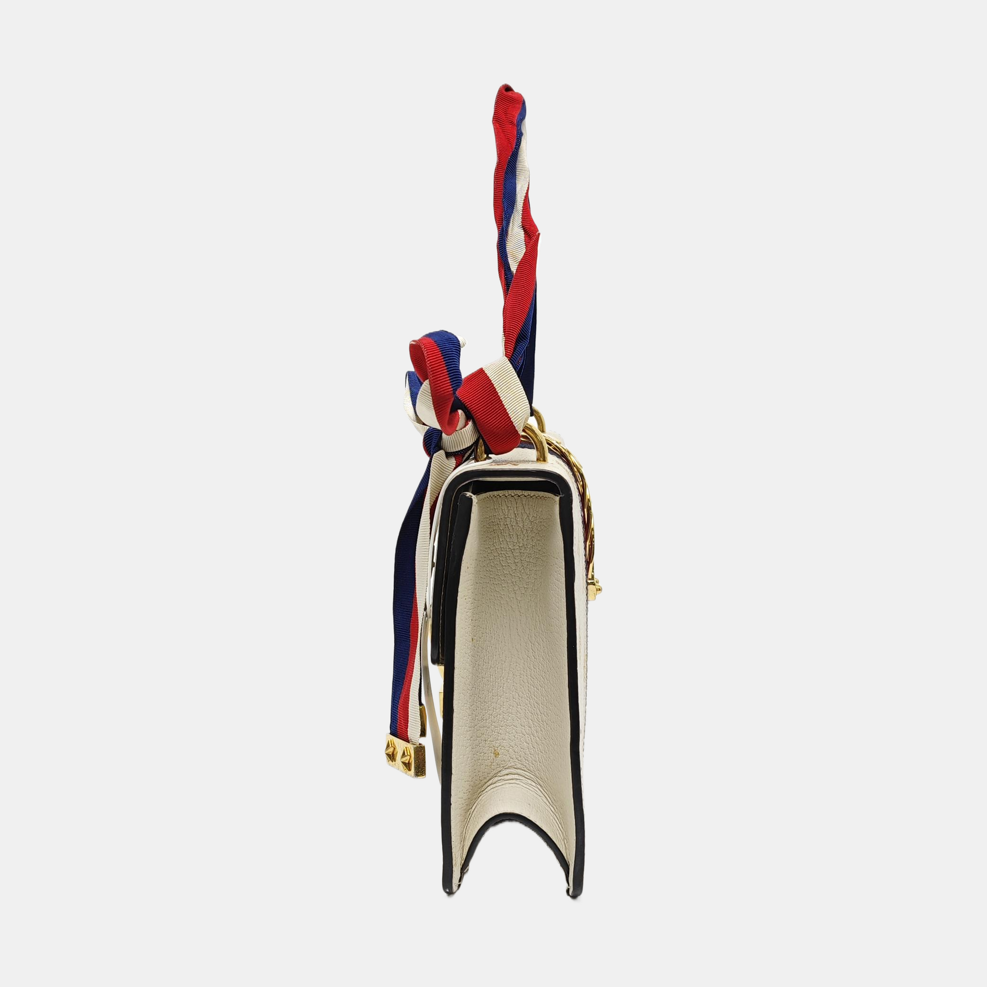 Calfskin Shoulder Bag Small White