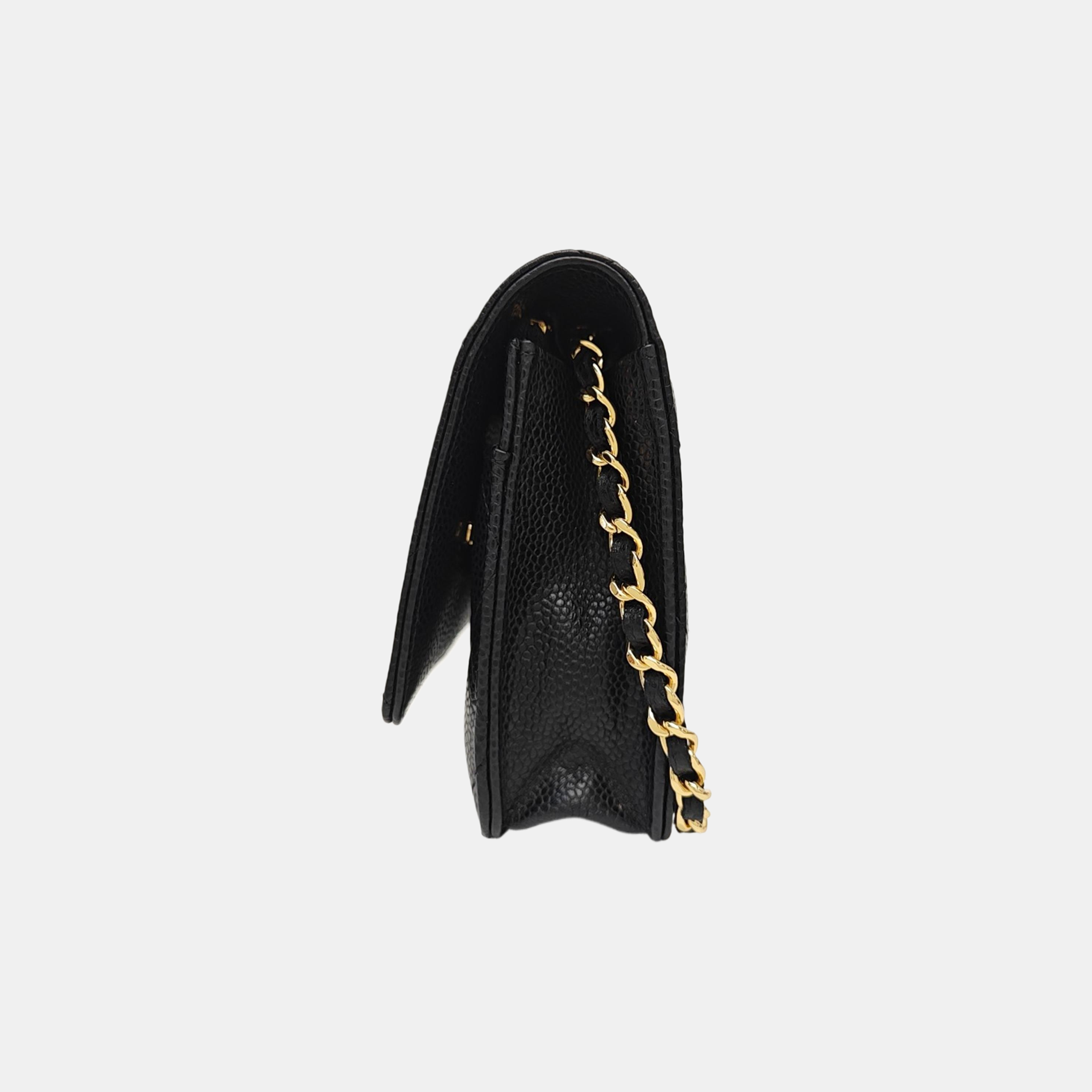 WOC Quilted Grained Calfskin Black