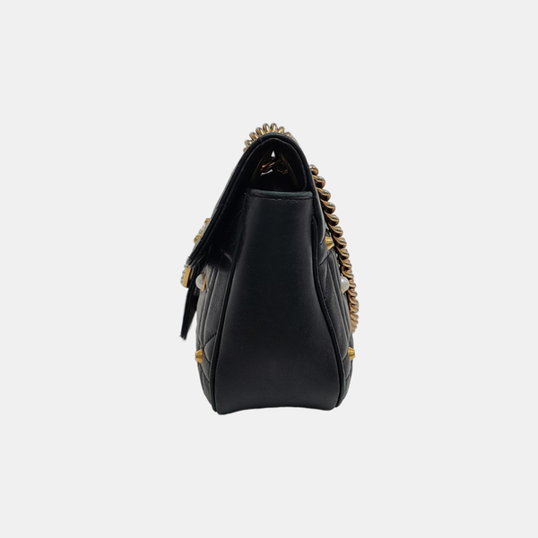 GG Marmont Medium Quilted Calfskin Black