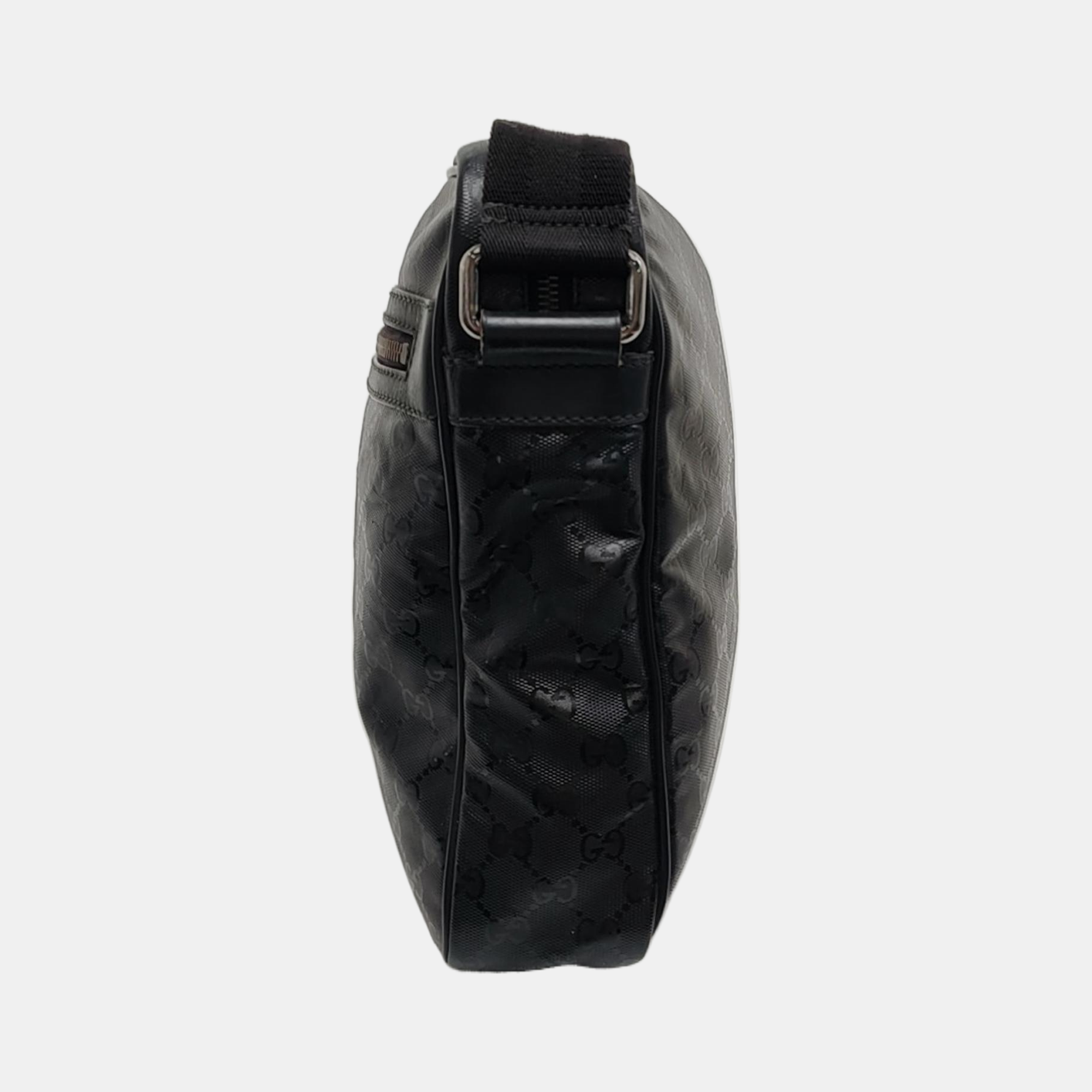GG Imprime Messenger Monogram Coated Canvas Black