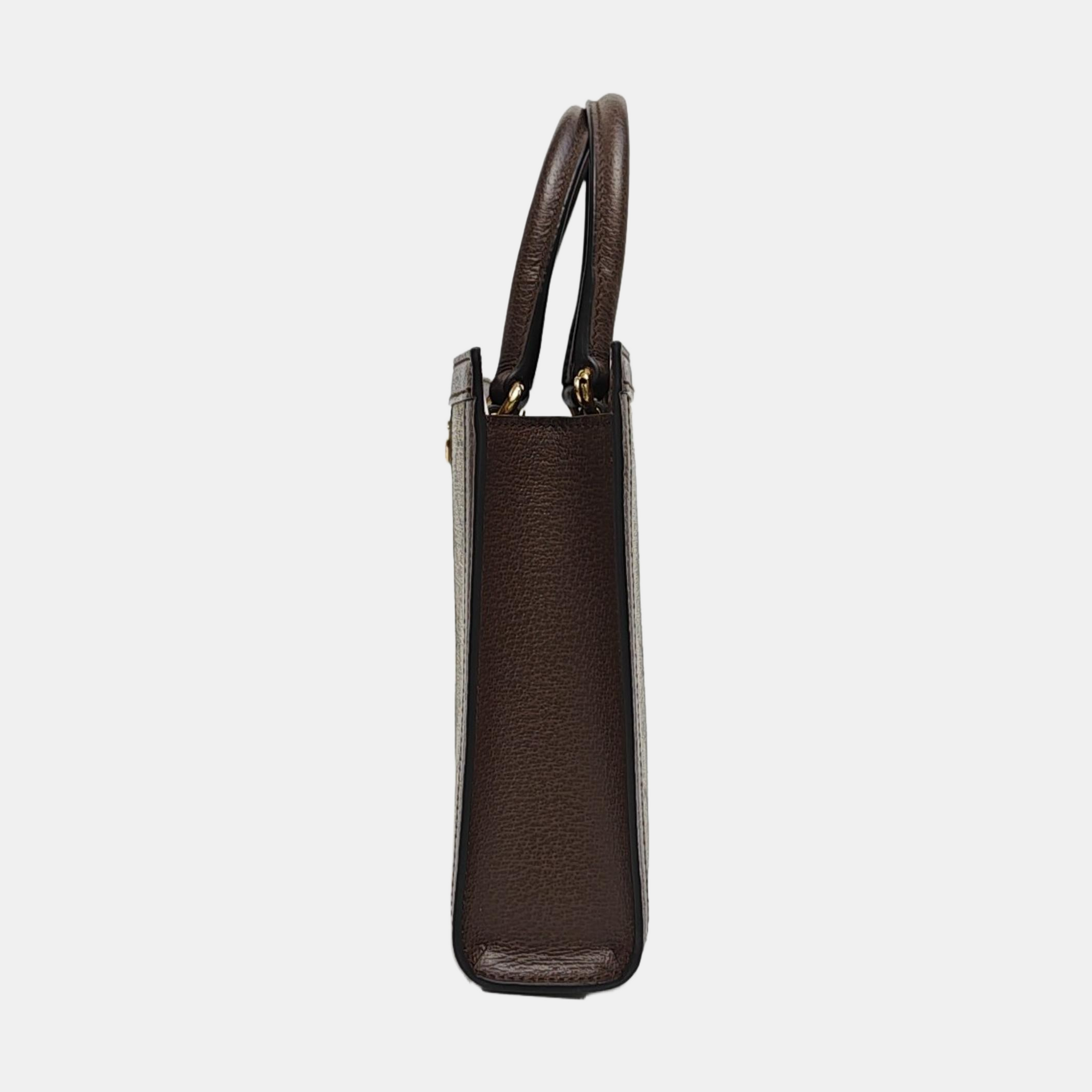 Ophidia Super Mini Monogram Coated Canvas Beige