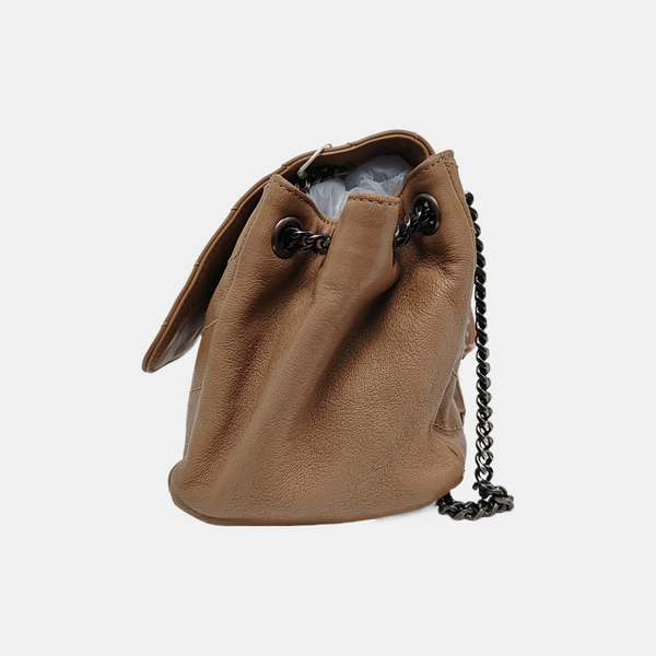 NOLITA Small Chevron Lambskin Beige