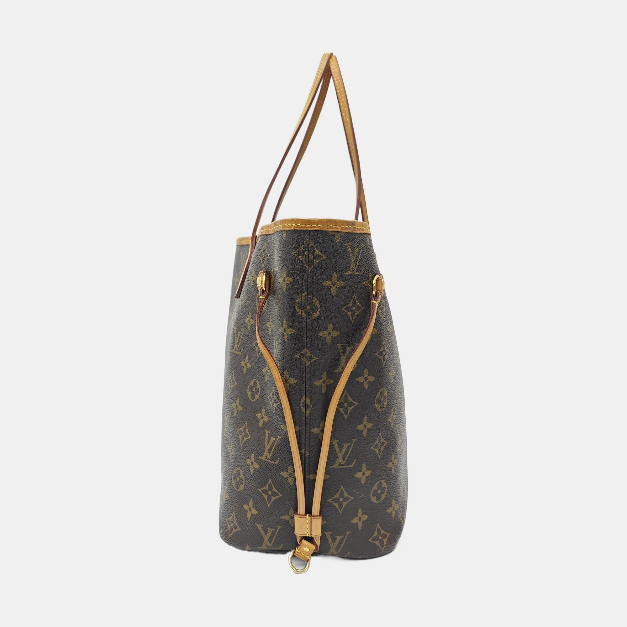 NEVERFULL MM Monogram Coated Canvas Brown