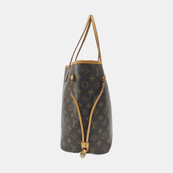 NEVERFULL MM Monogram Coated Canvas Brown
