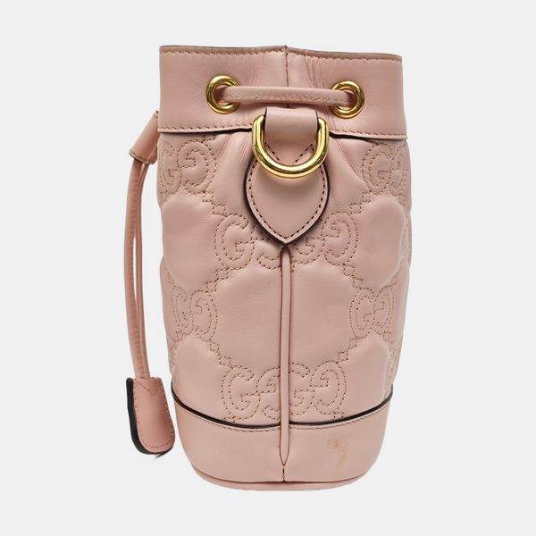 Monogram Calfskin Shoulder Bag Pink