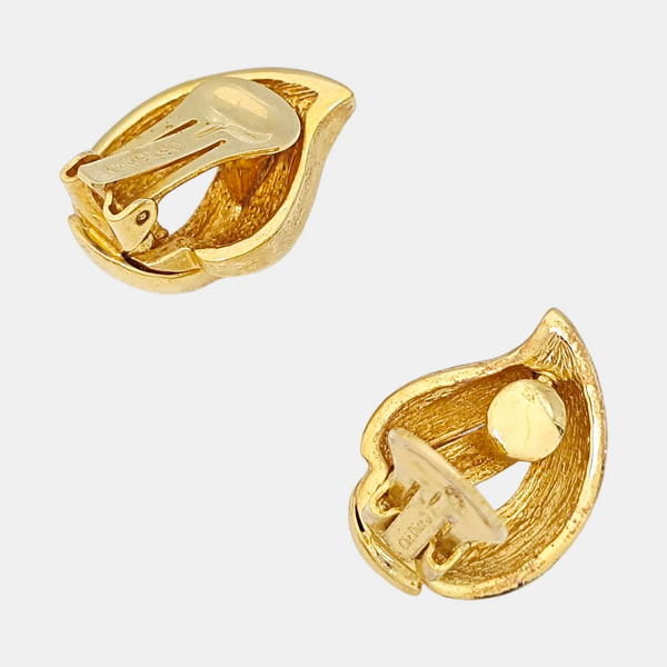 Metal Gold Clip On Earrings