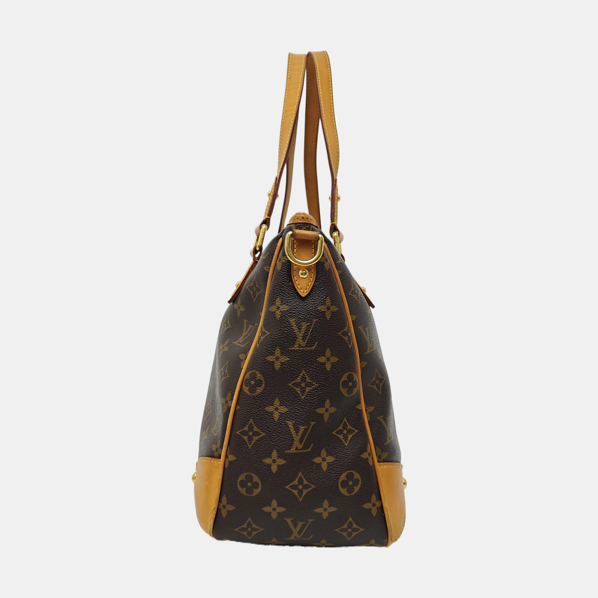 ESTRELA MM Monogram Coated Canvas Brown