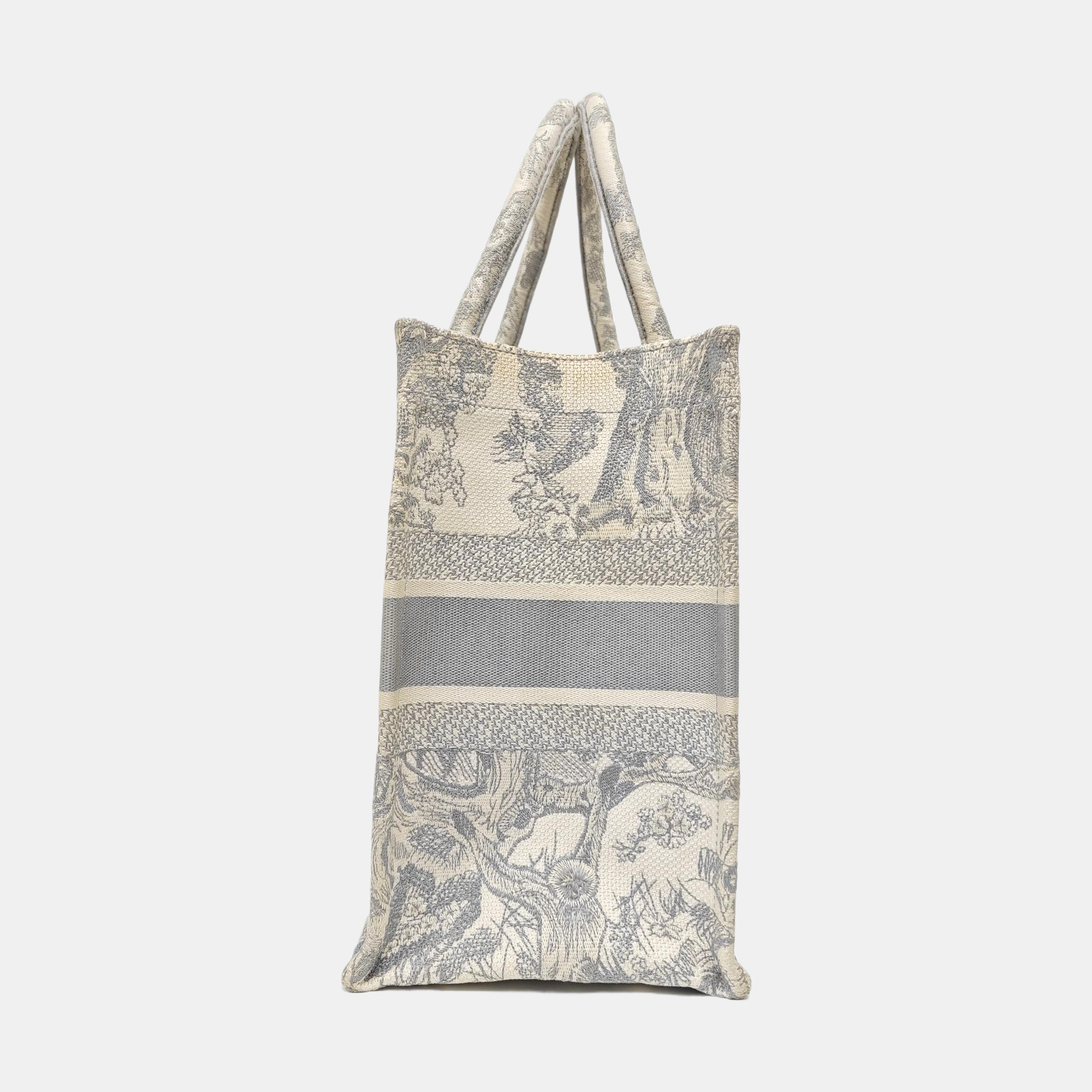 Book Tote Medium Fabric Gray