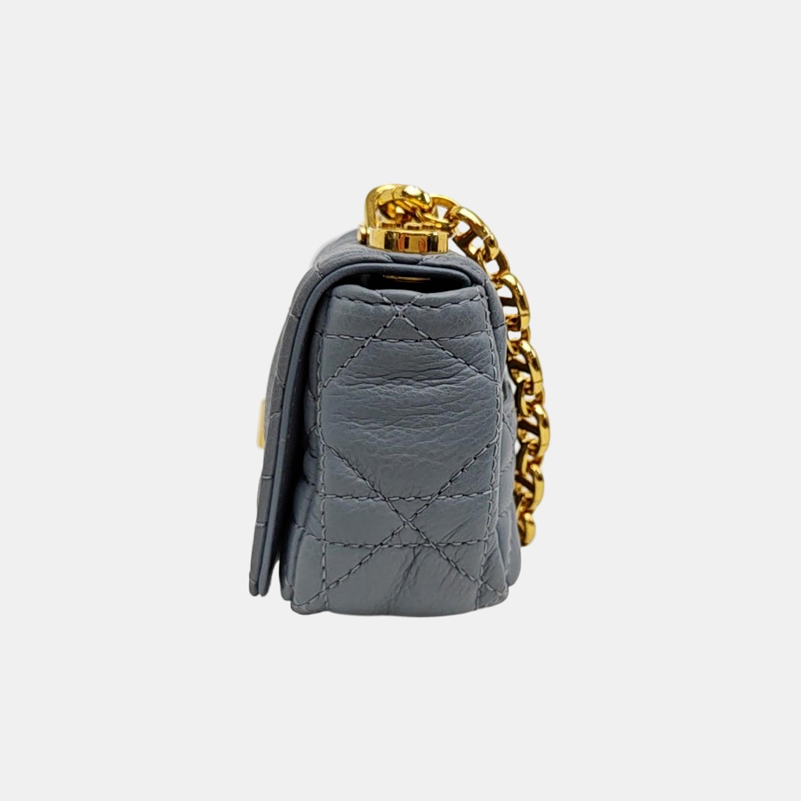 Dior Caro Super Mini Calfskin Blue
