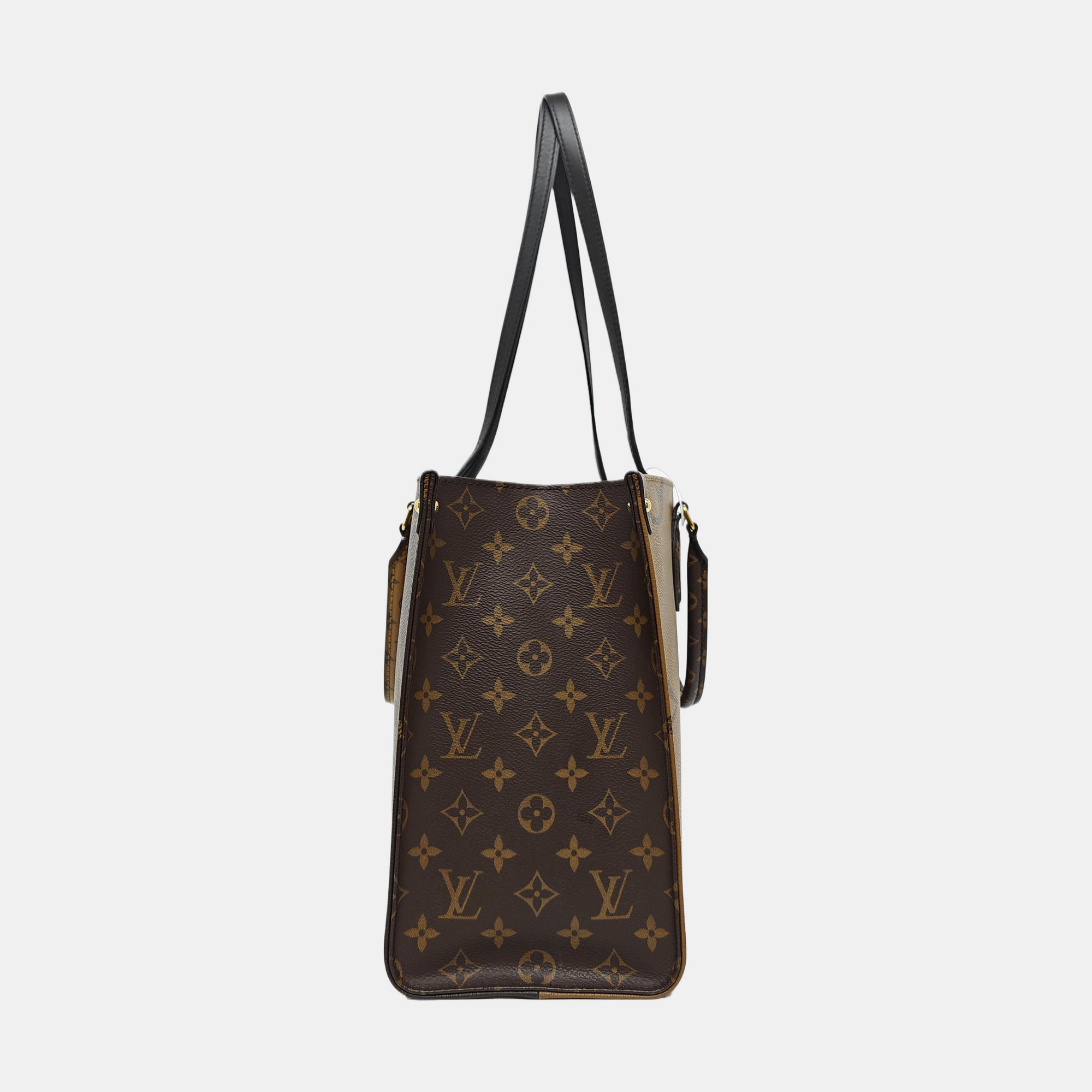 ONTHEGO MM Monogram Coated Canvas Brown