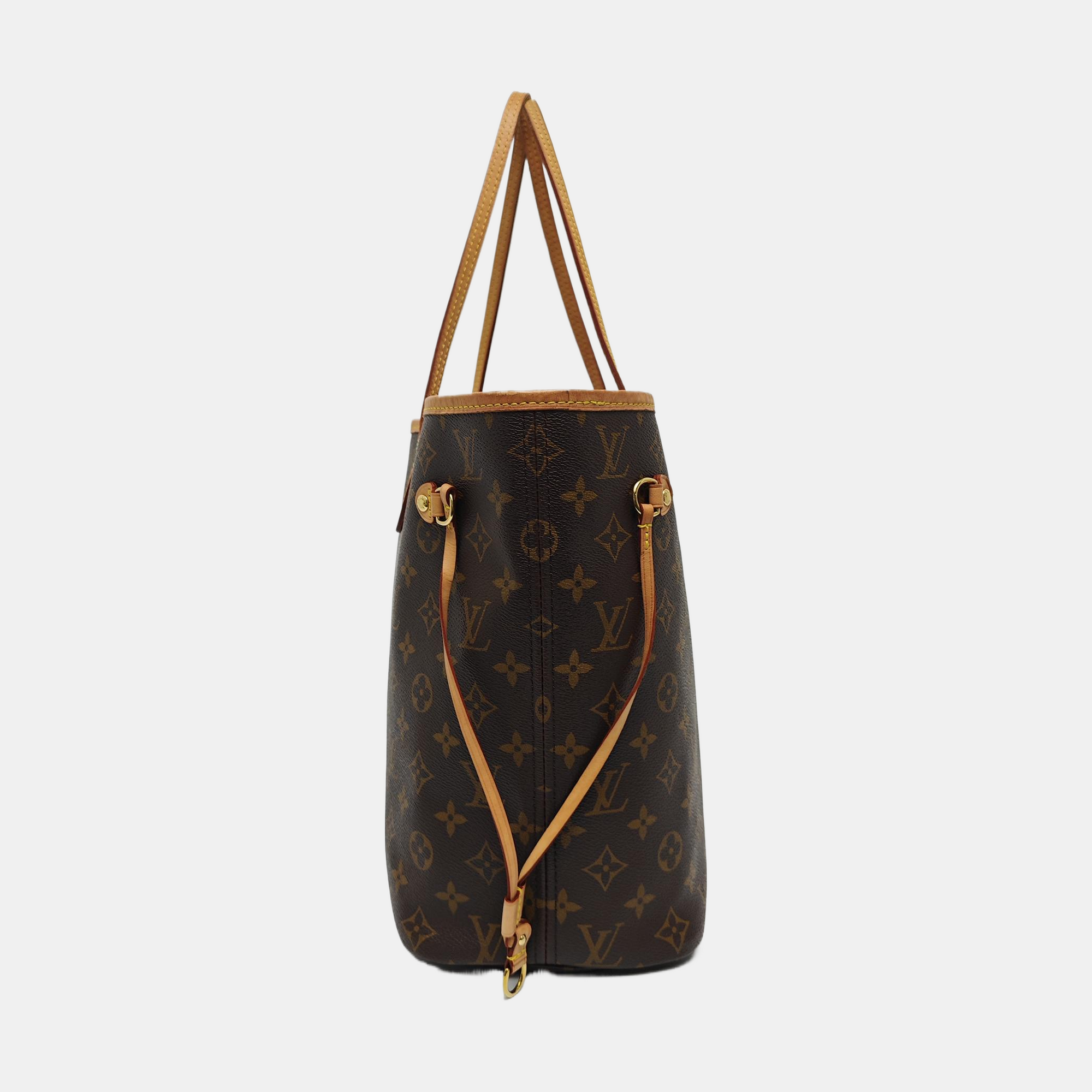 NEVERFULL MM Monogram Coated Canvas Brown