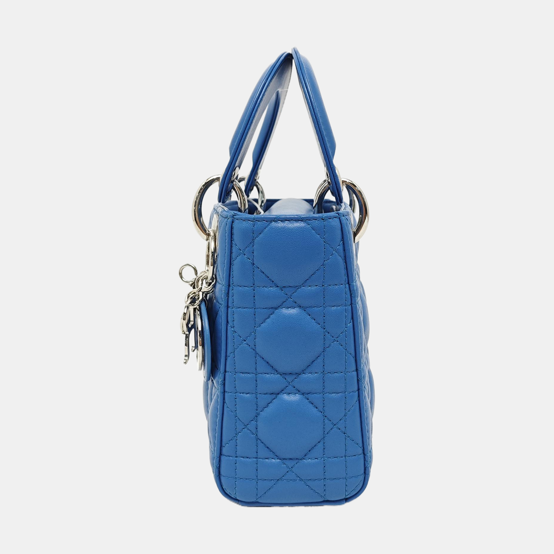 Lady Dior Mini Cannage Lambskin Blue