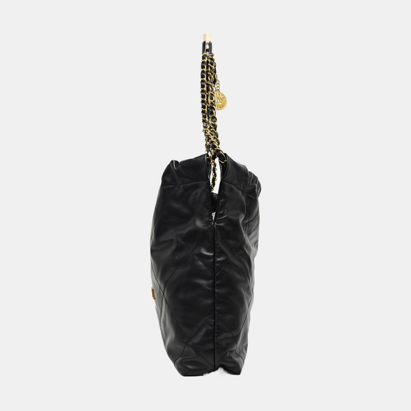 CHANEL 22 Small Quilted Calfskin Black