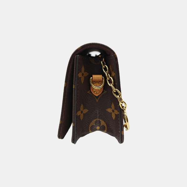 Lily Monogram Coated Canvas Brown