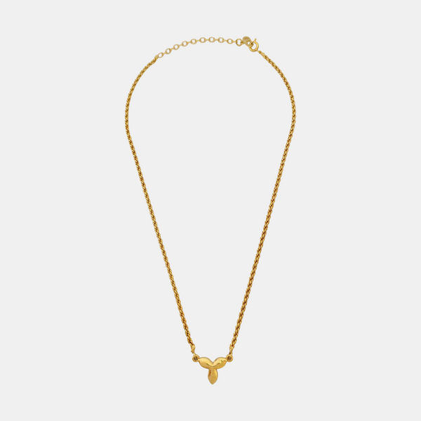 Twist Round Metal Gold Necklace