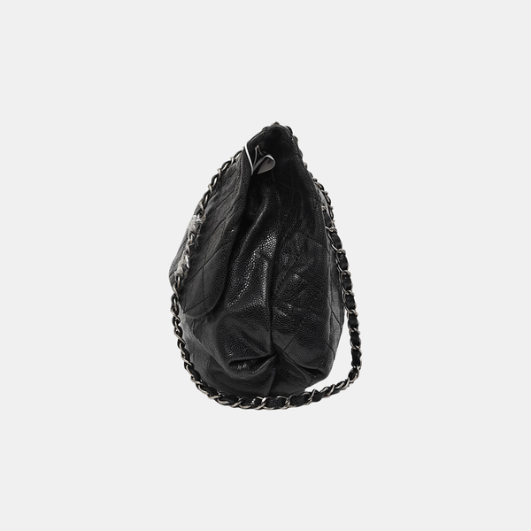Quilted Grained Calfskin Black