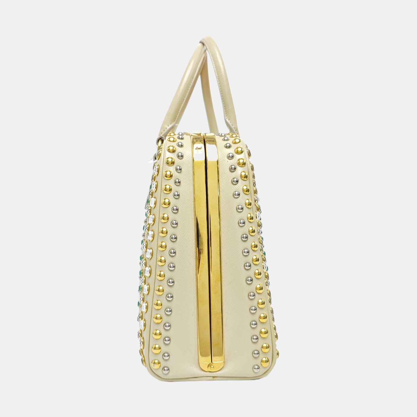 Pyramid Saffiano Calfskin Yellow