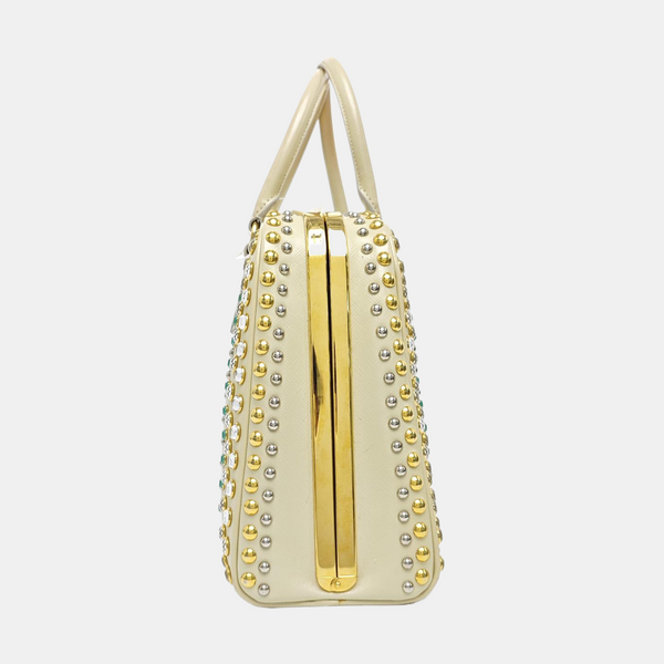 Pyramid Saffiano Calfskin Yellow