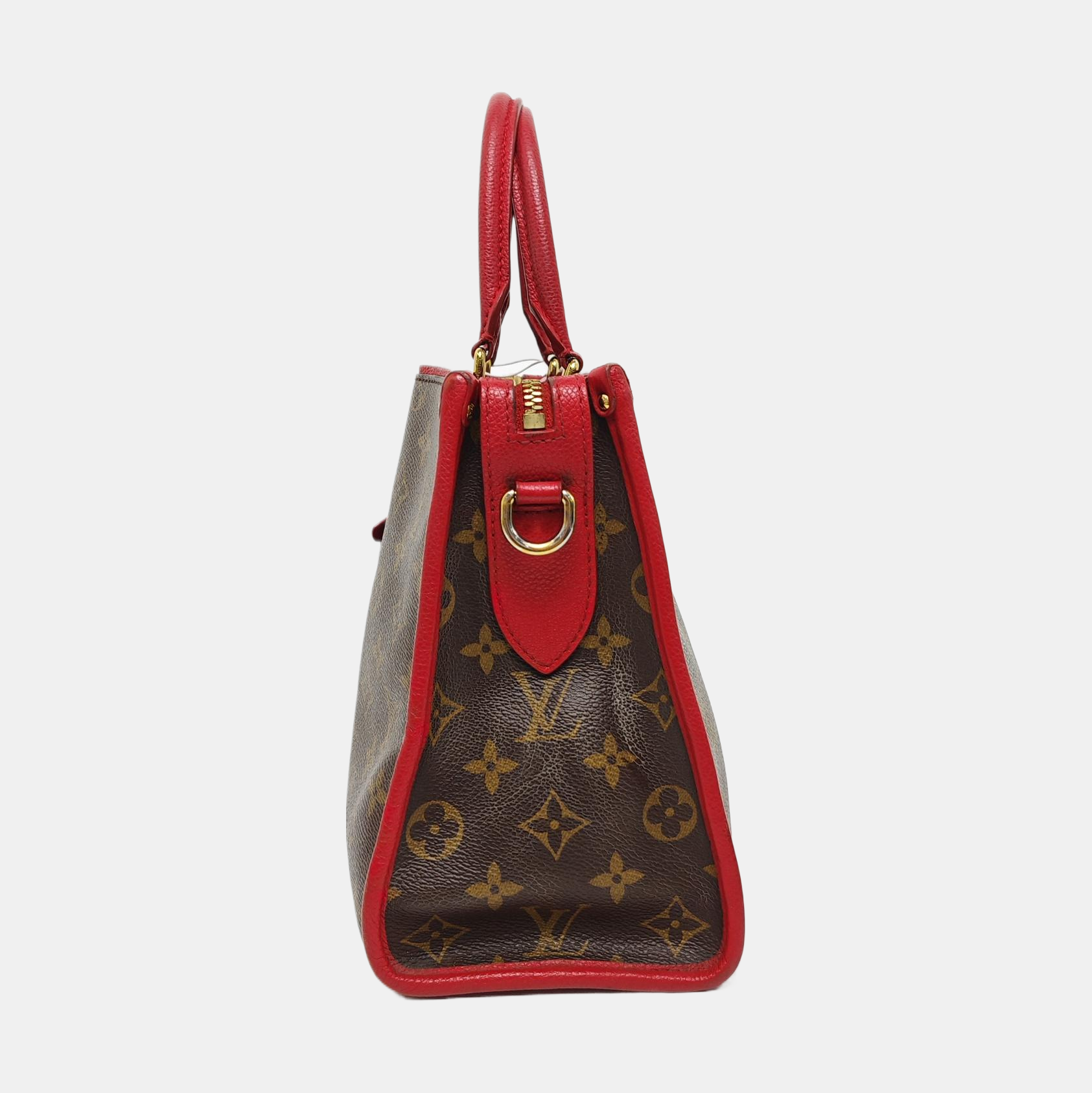 POPINCOURT PM Monogram Coated Canvas Brown