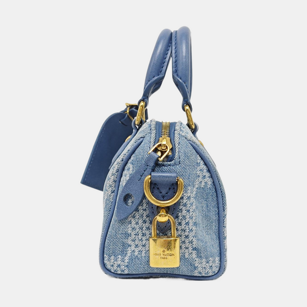 SPEEDY 18 Damier Canvas Blue