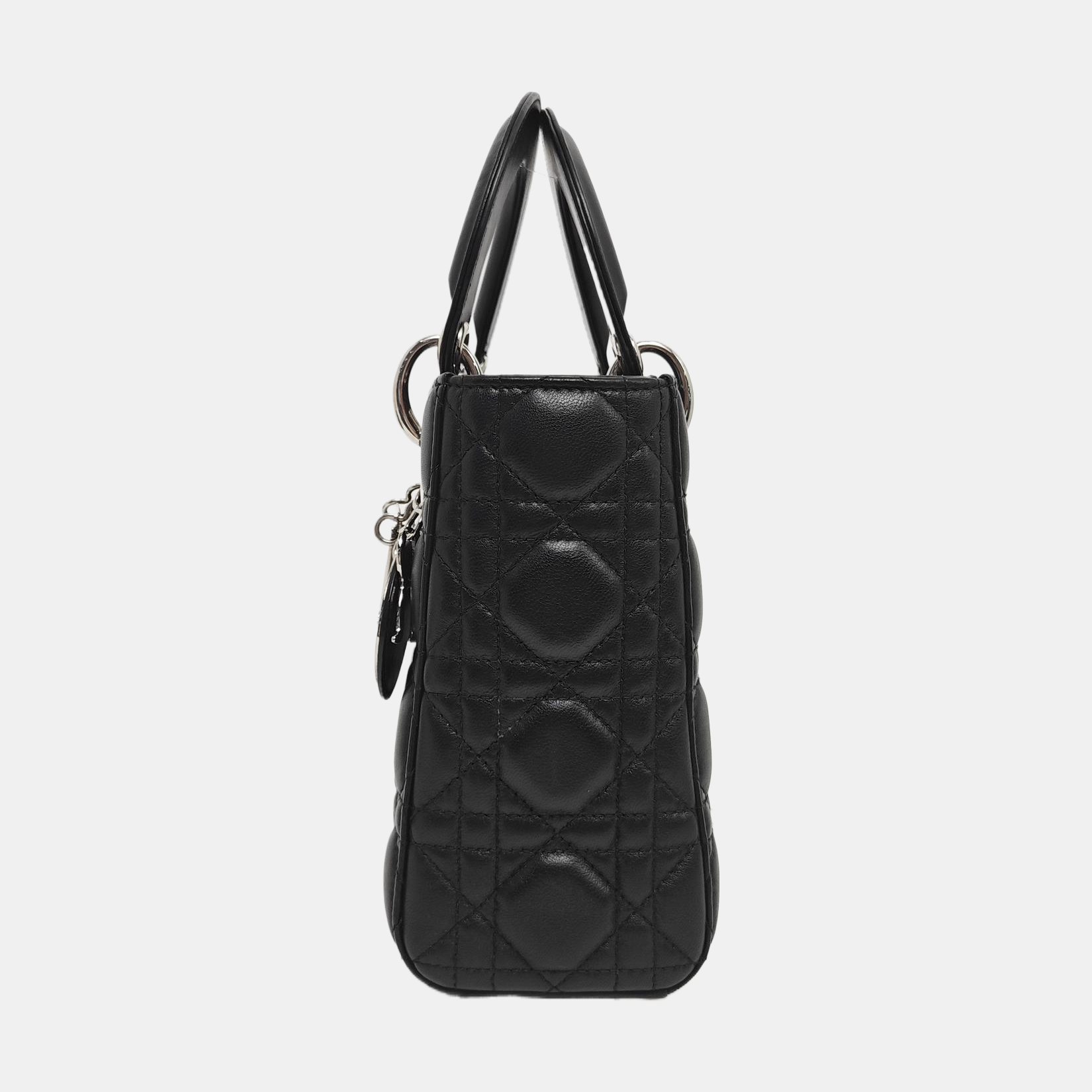 Lady Dior Pequeño Piel de Cordero Acolchado Negro