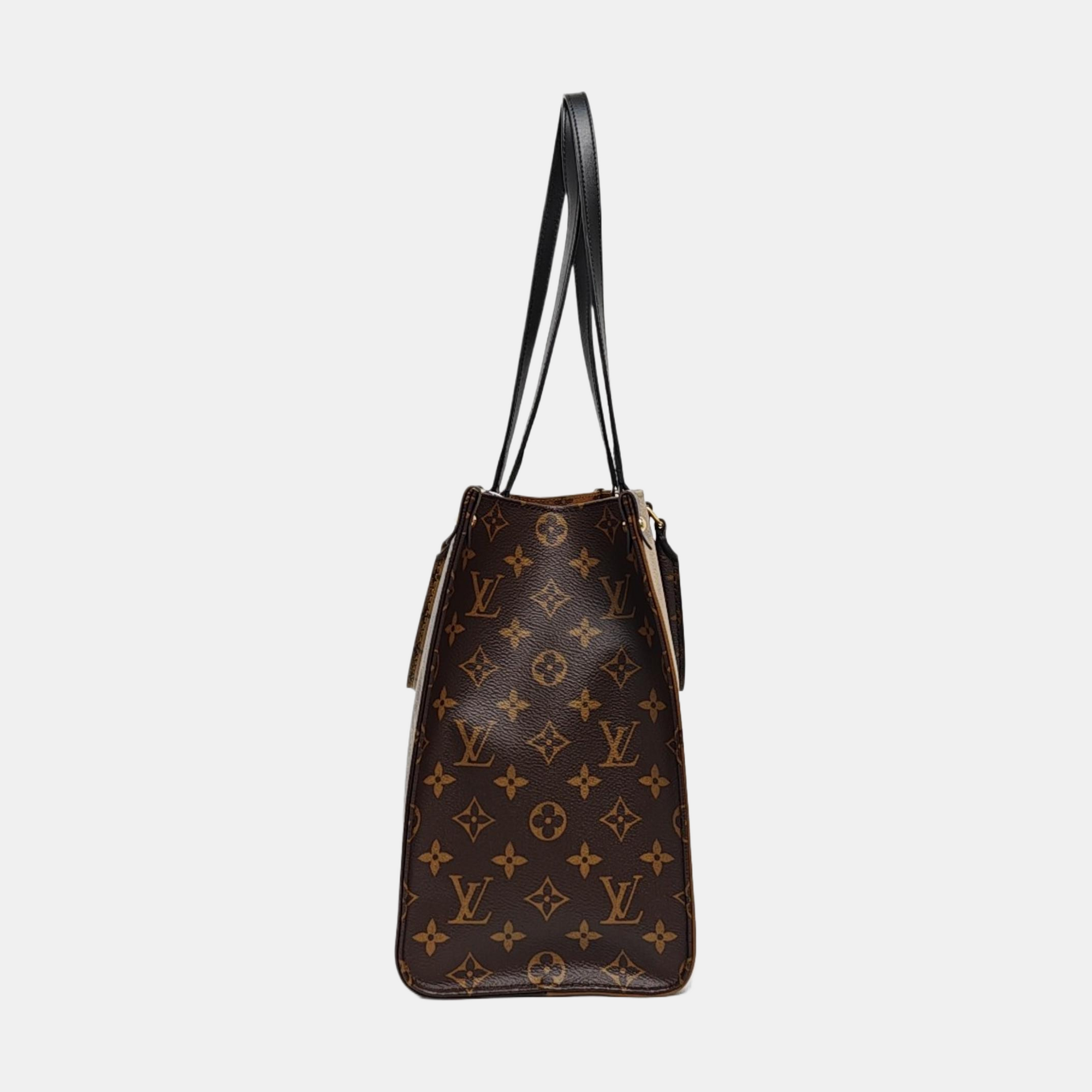 ONTHEGO MM Monogram Coated Canvas Brown