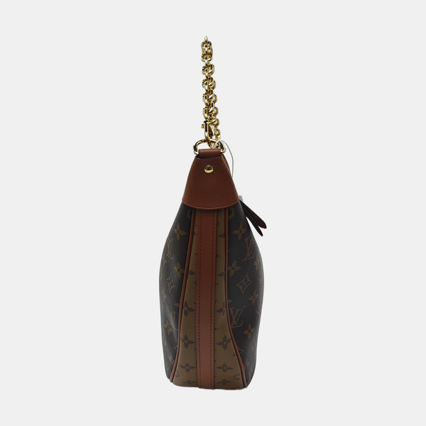 LOOP HOBO Monogram Coated Canvas Brown