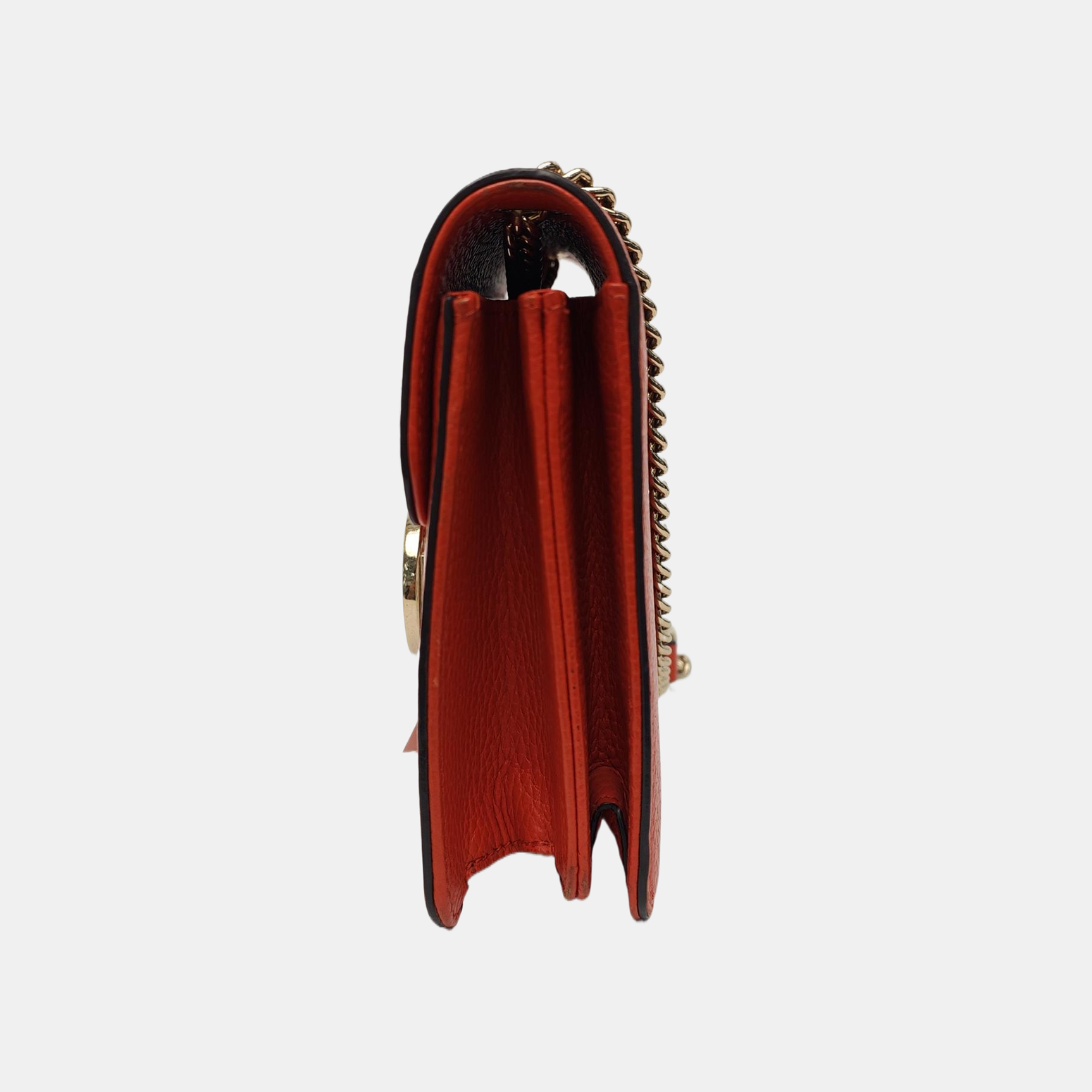 Interlocking G Small Calfskin Orange