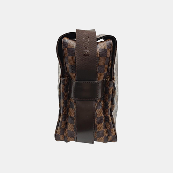 NAVIGLIO MM Damier Ebene Coated Canvas Brown