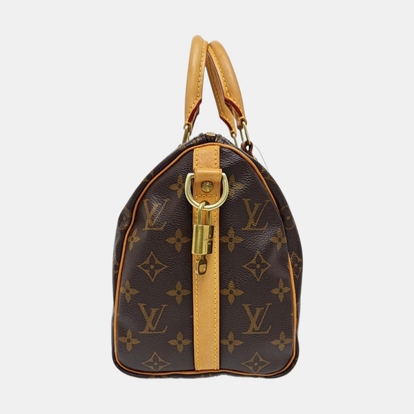 SPEEDY 25 Monogram Coated Canvas Brown