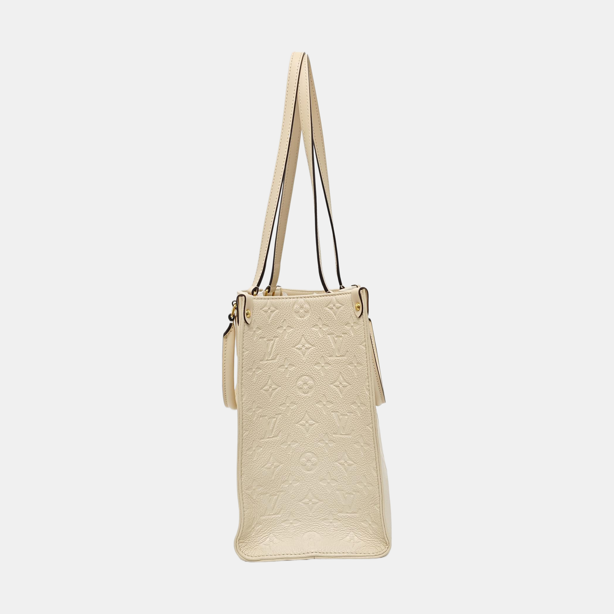 ONTHEGO MM Monogram Calfskin Beige