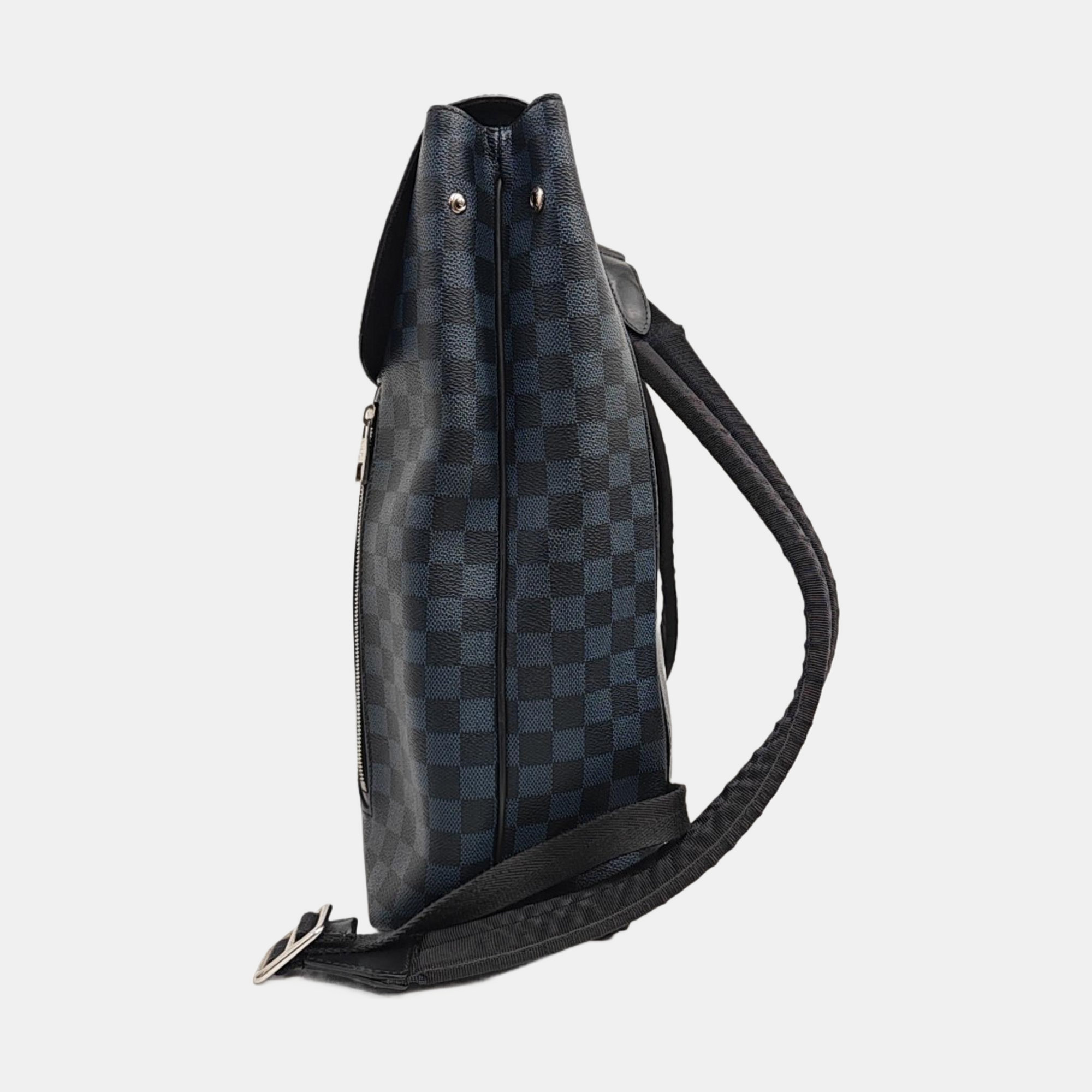 Damier Coated Canvas Backpack Blue