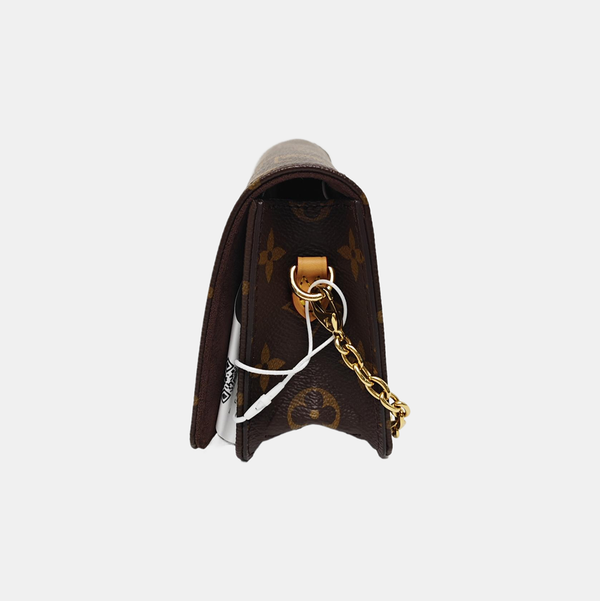 Lily Monogram Coated Canvas Brown