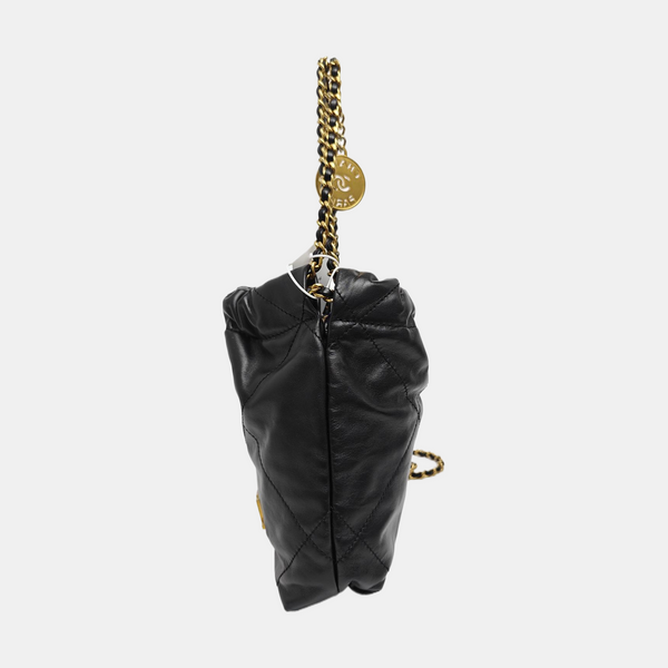 CHANEL 22 Mini Quilted Calfskin Black