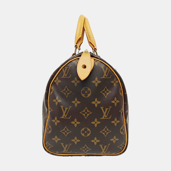 SPEEDY 30 Monogram Coated Canvas Brown