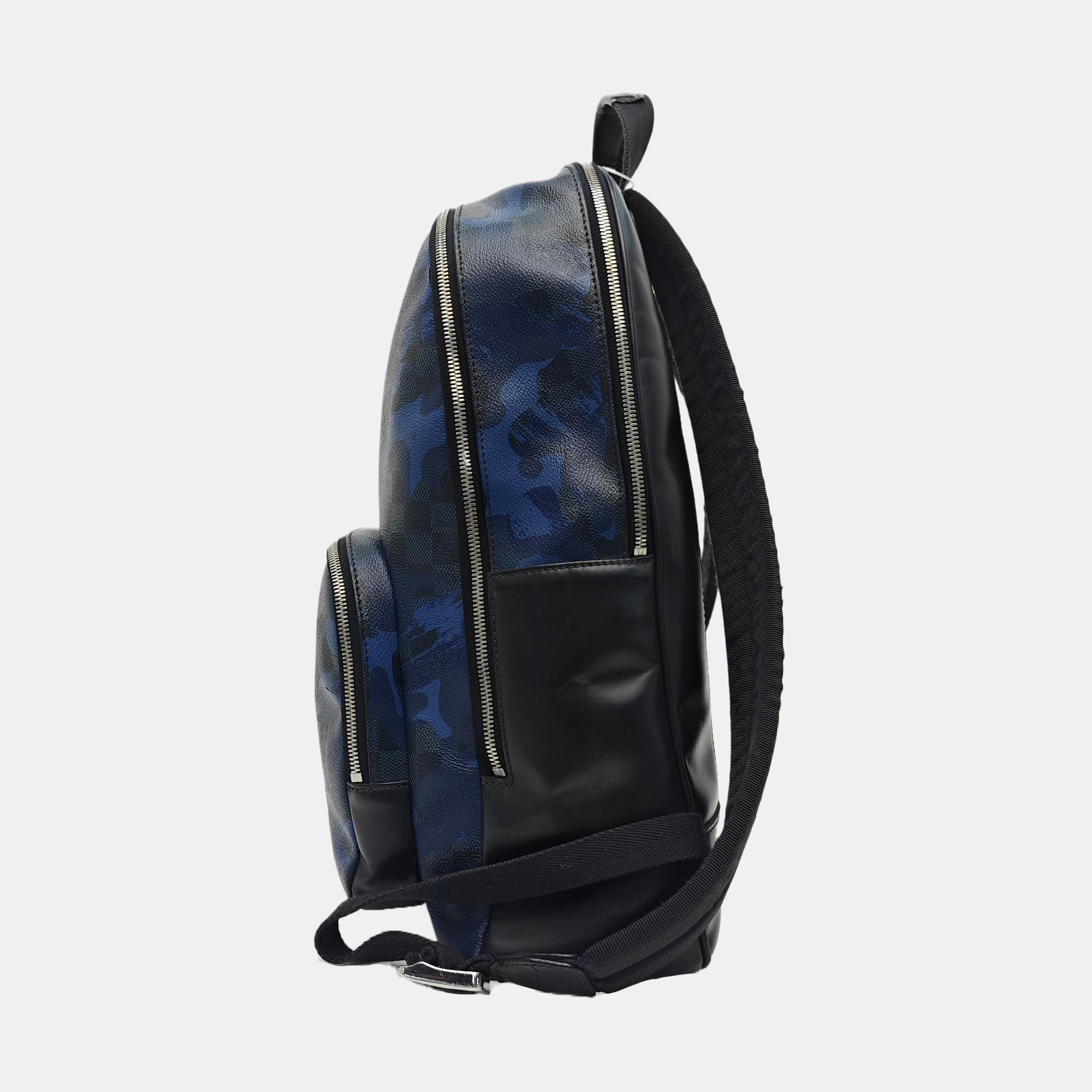 Damier Coated Canvas Backpack Blue